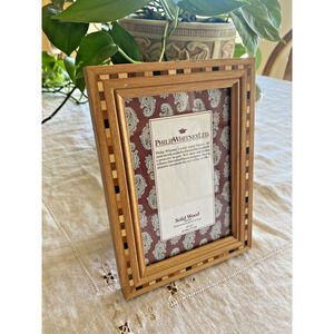 Philip Whitney Photo Frame Picture Solid Wood Inlay Inlaid Marquetry 4"x6"
